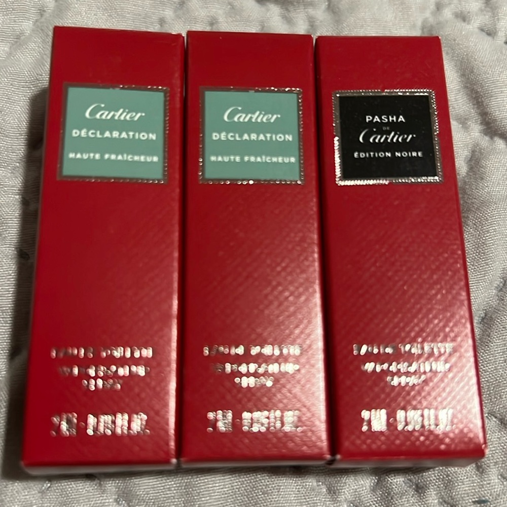 CARTIER THREE  MINI CARTIER FRAGRANCE SAMPLES